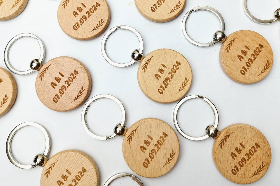 Llaveros madera personalizados
