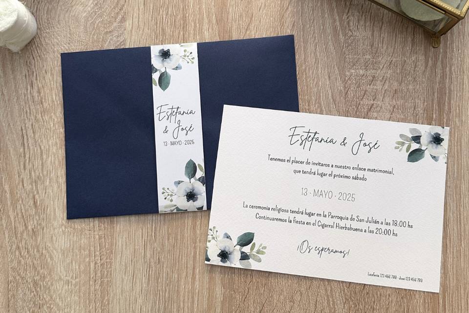Invitación Himalaya con fajín