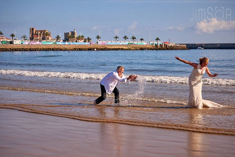 Jugando en la playa