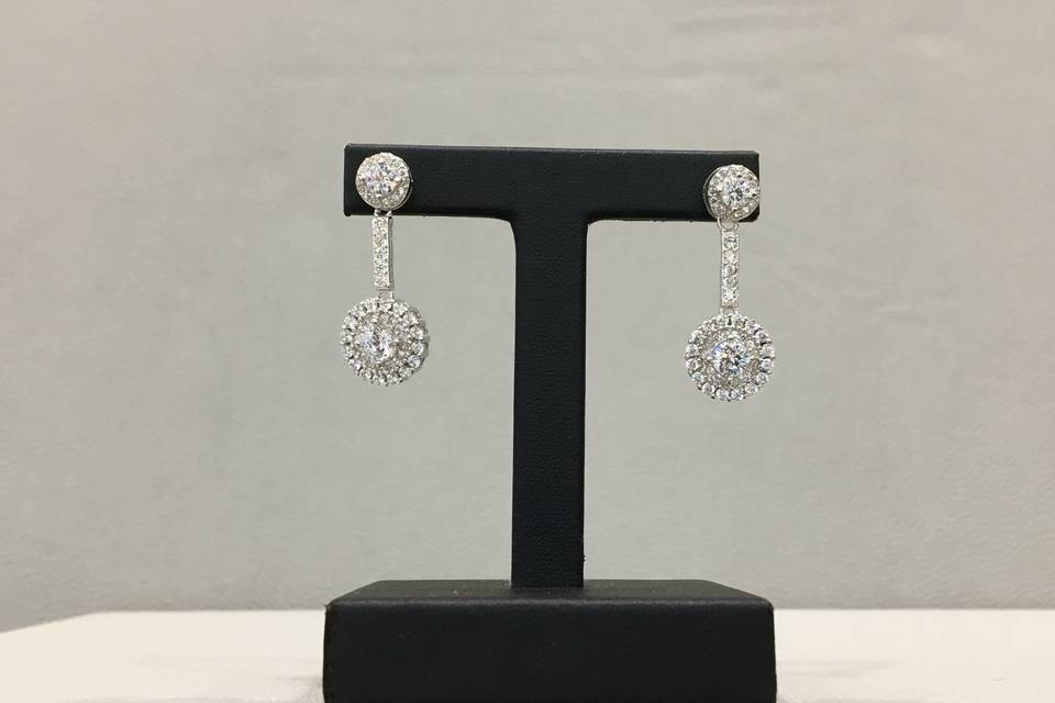 Pendientes de novia en plata