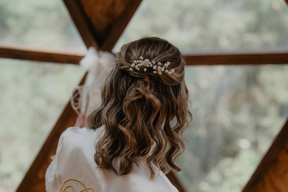 Semi recogido de novia