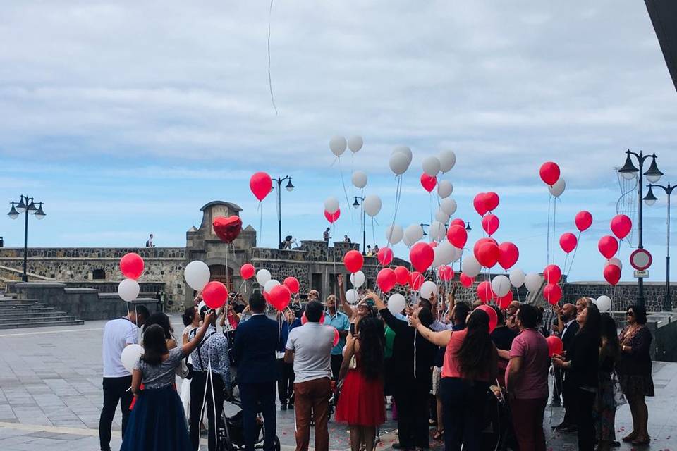 Suelta de globos