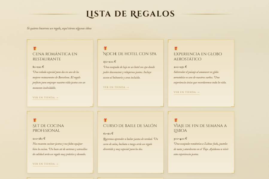 Lista de regalos
