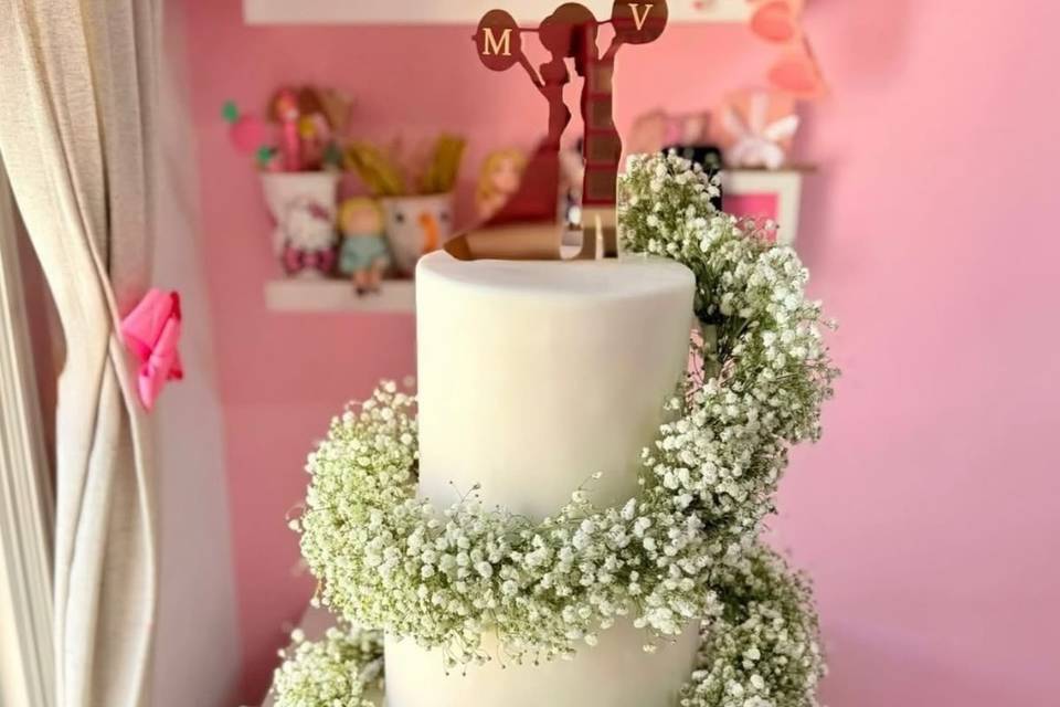 Tarta de boda para una pareja