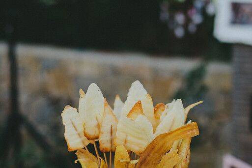 Chips de hortalizas y queso