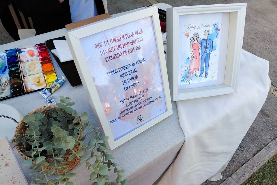 Info para invitados en la mesa