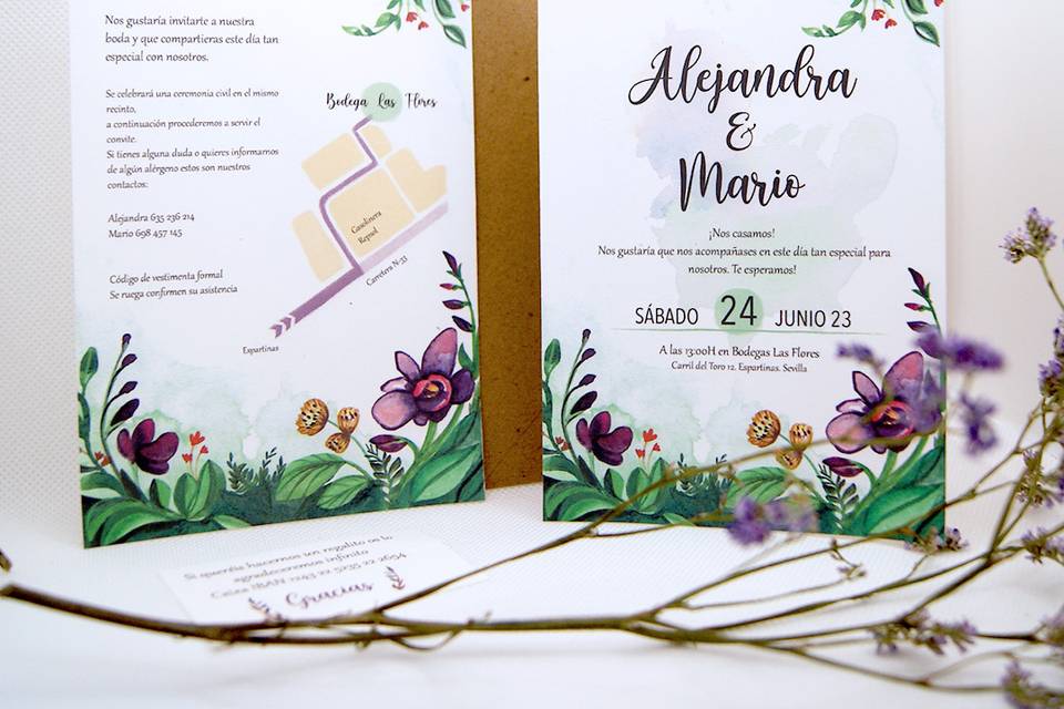 Set de papelería estilo floral