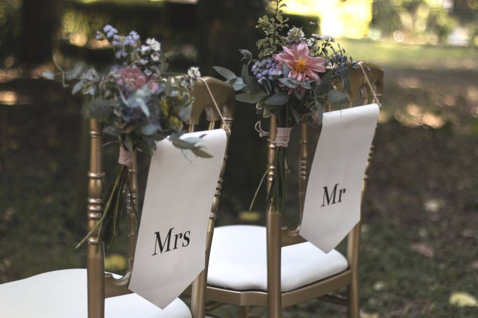 Mr & Mrs para sillas