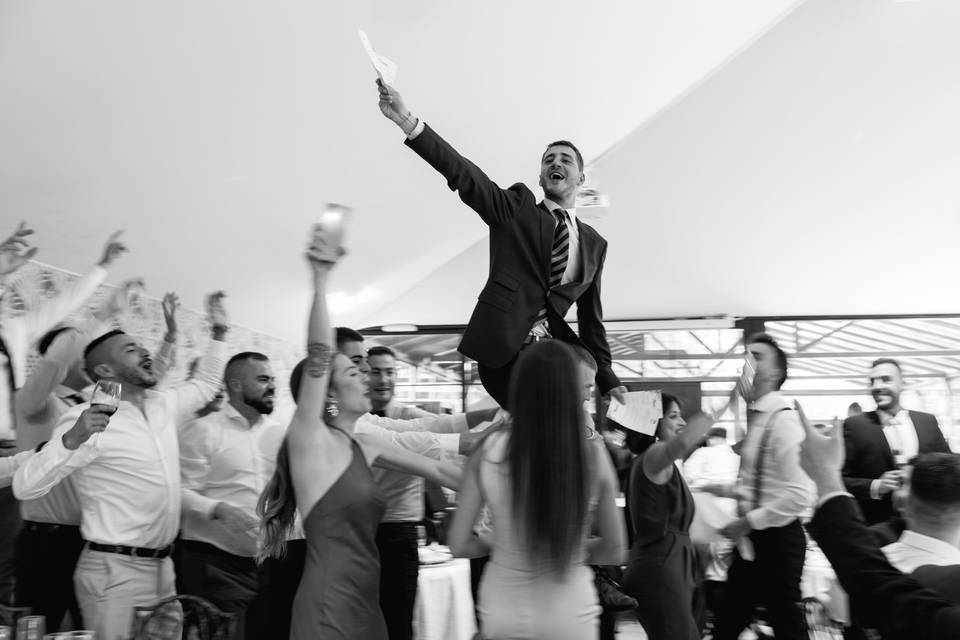 La fiesta en el banquete