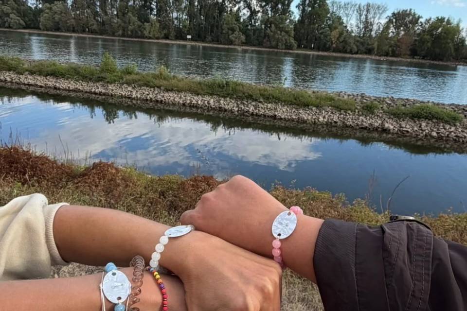 Pulsera nácar con reflexiones
