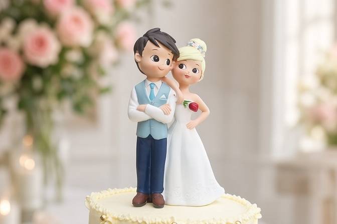 Tartas boda tres pisos novios