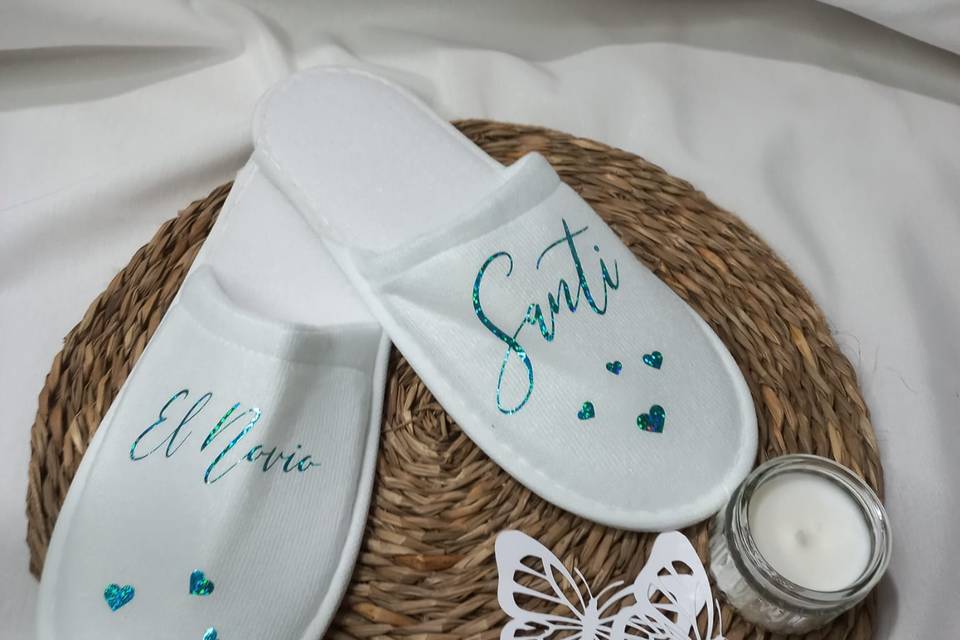 Zapatilla para novio personalizadas