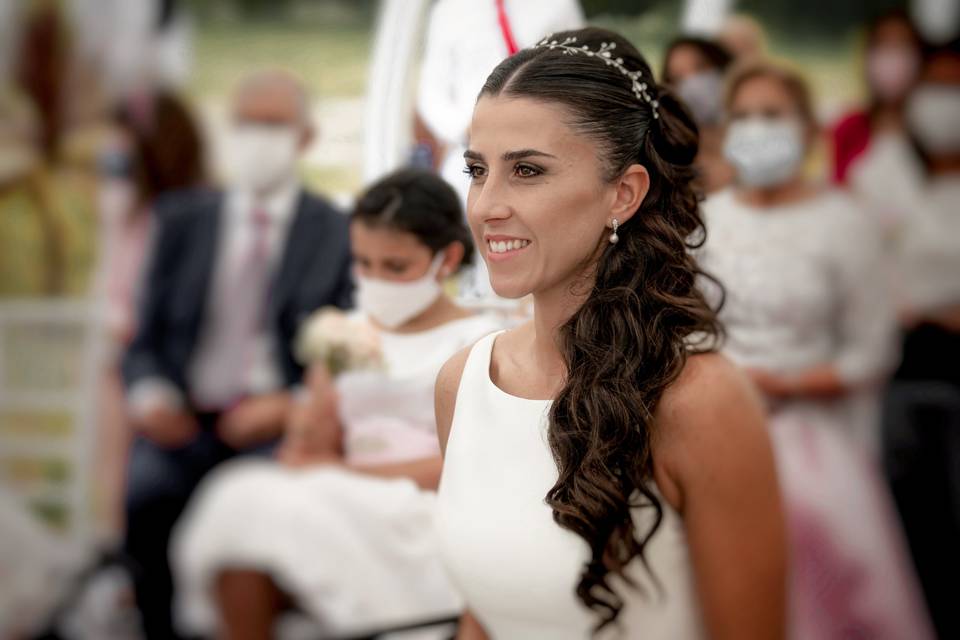 Novia durante la ceremonia