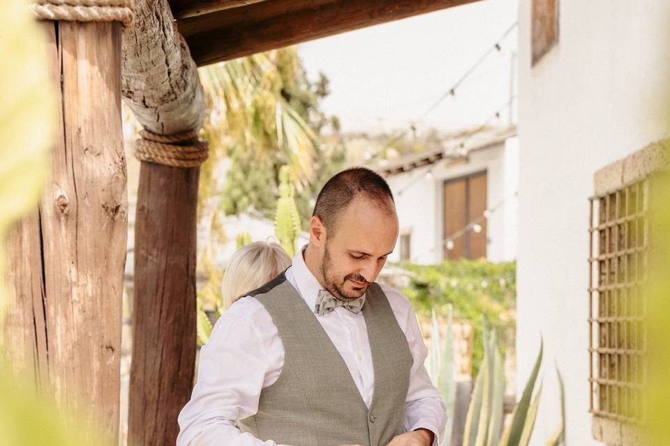 Preparativos del novio