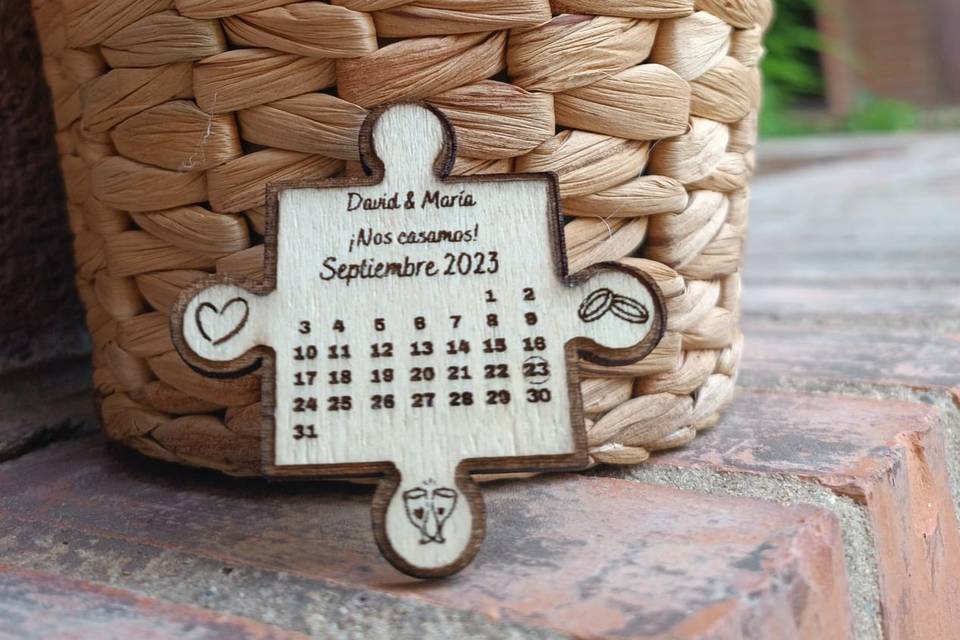 Invitación boda puzzle