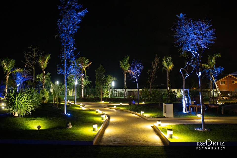 Jardines por la noche