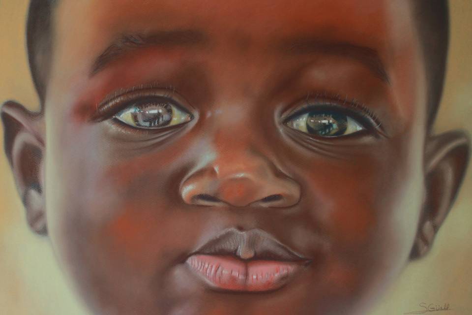 Retrato a pastel