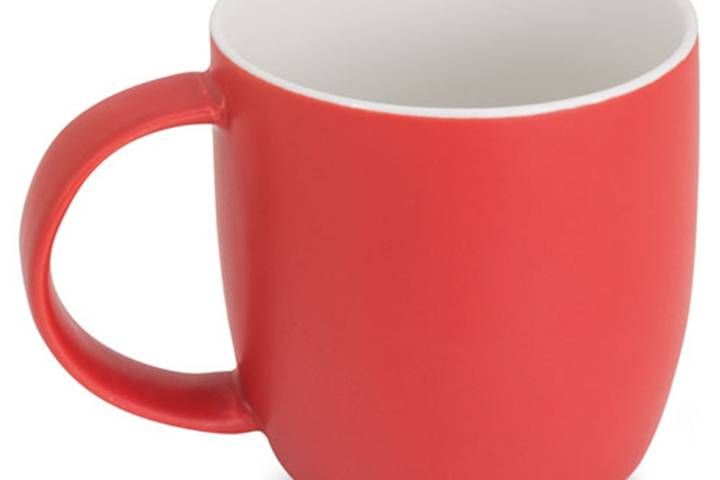 Taza cerámica roja