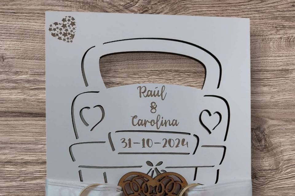 Porta alianzas madera