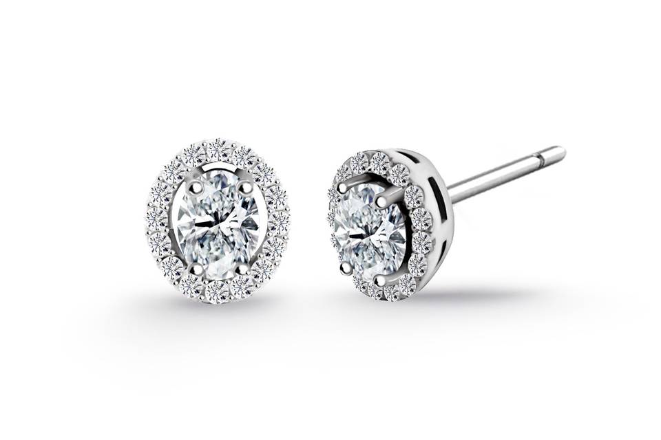 Pendientes novia diamantes