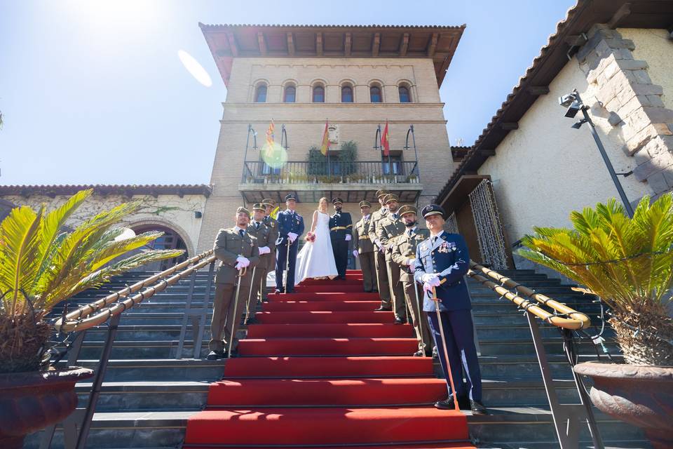Amigos en la boda