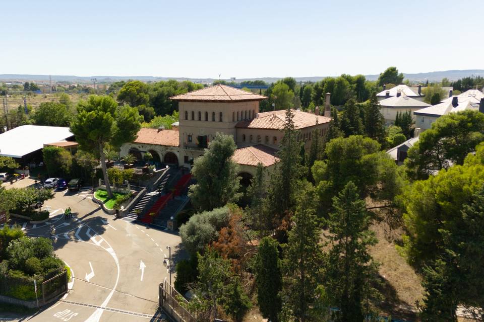 La finca con el dron