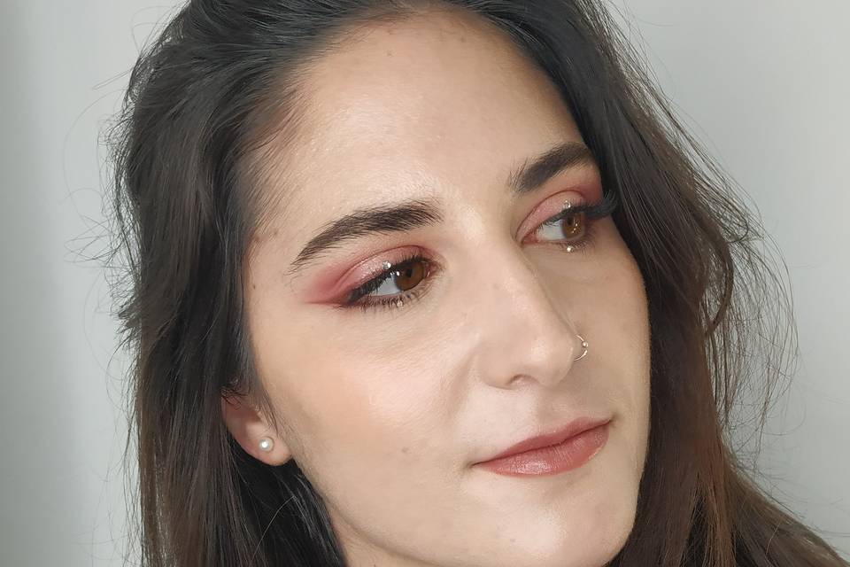 Maquillaje rosado