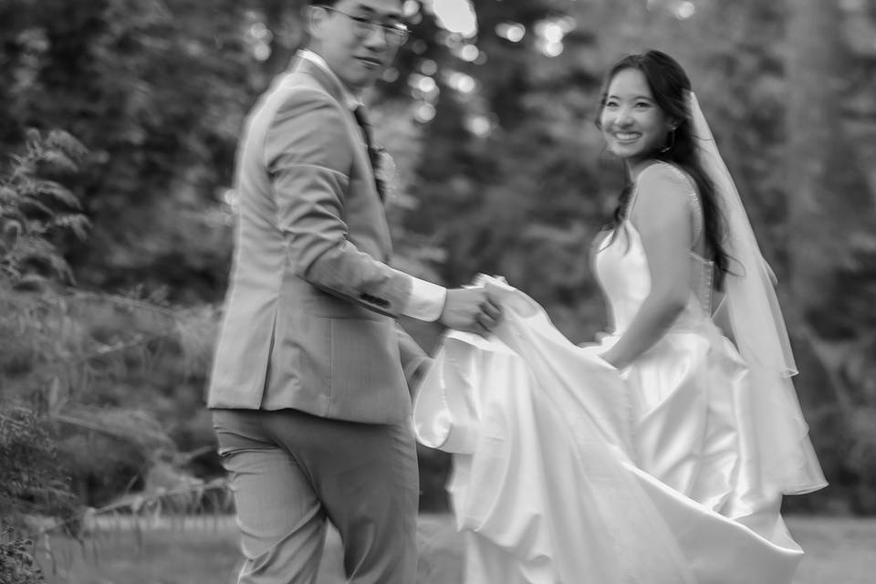 Un paseo de recién casados