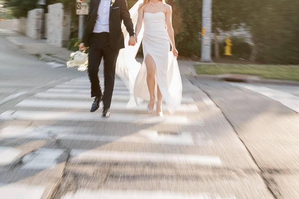 Un paseo de recién casados