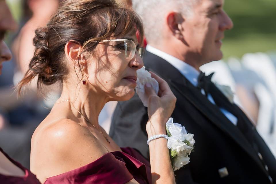 La emoción durante la ceremonia
