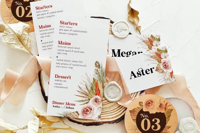 Menú de boda