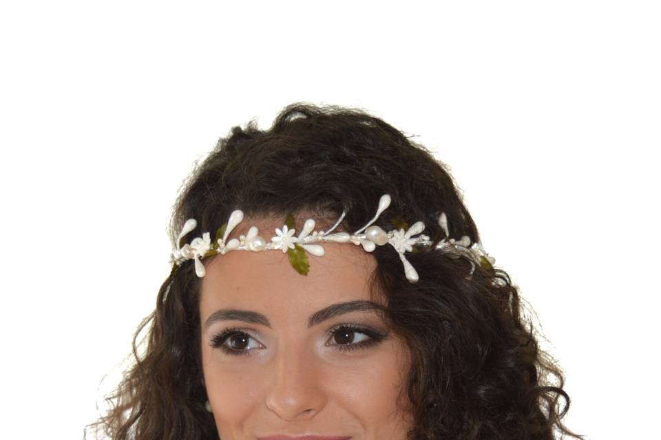 Corona de novia de porcelana