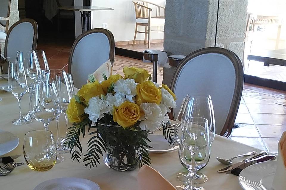 Detalle de mesa para una boda