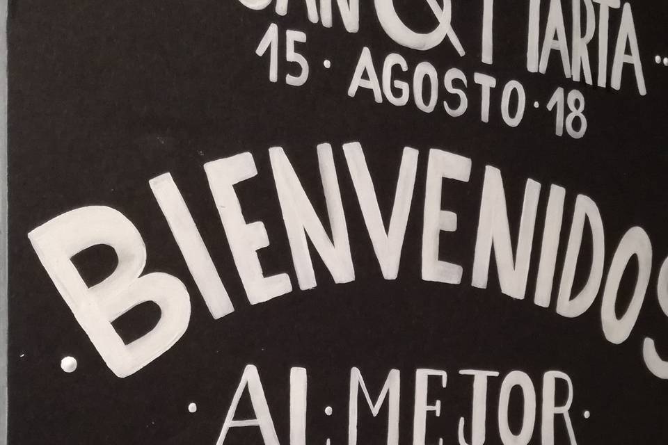 Cartel de agradecimiento de boda