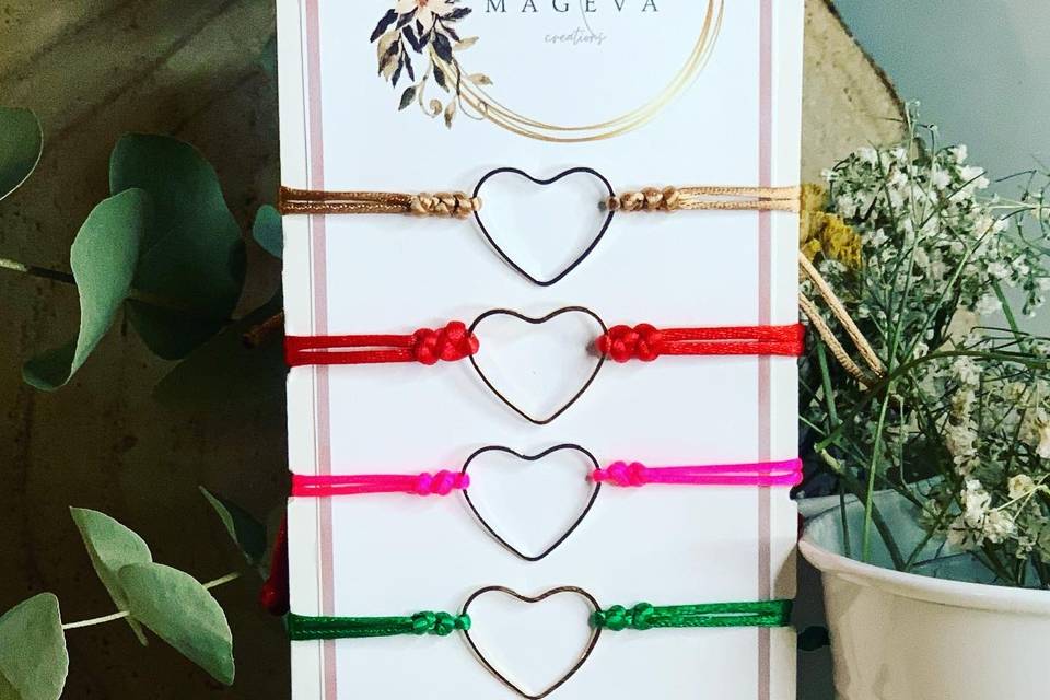 Pulseras corazón