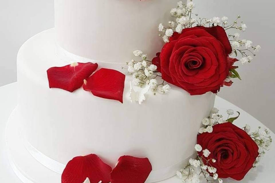 Tarta con rosas