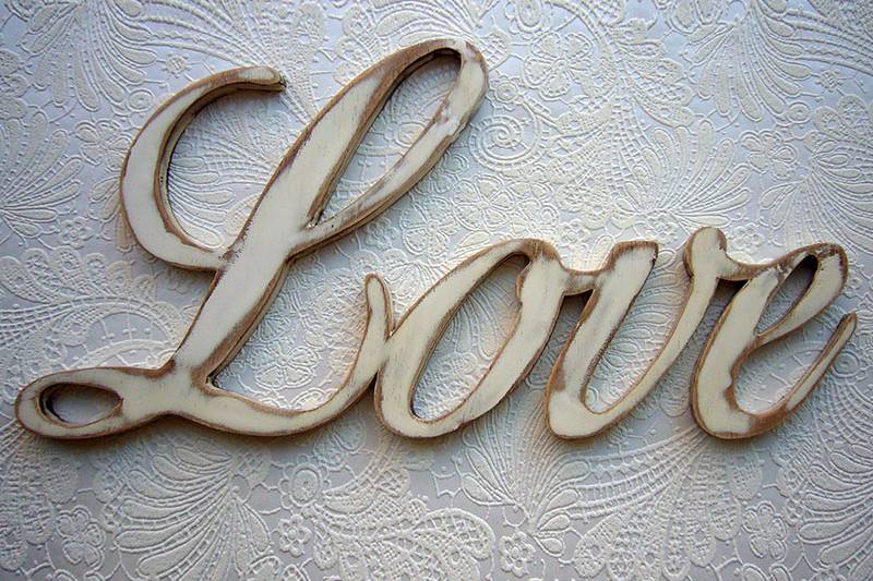 Letras decoradas Love Novios