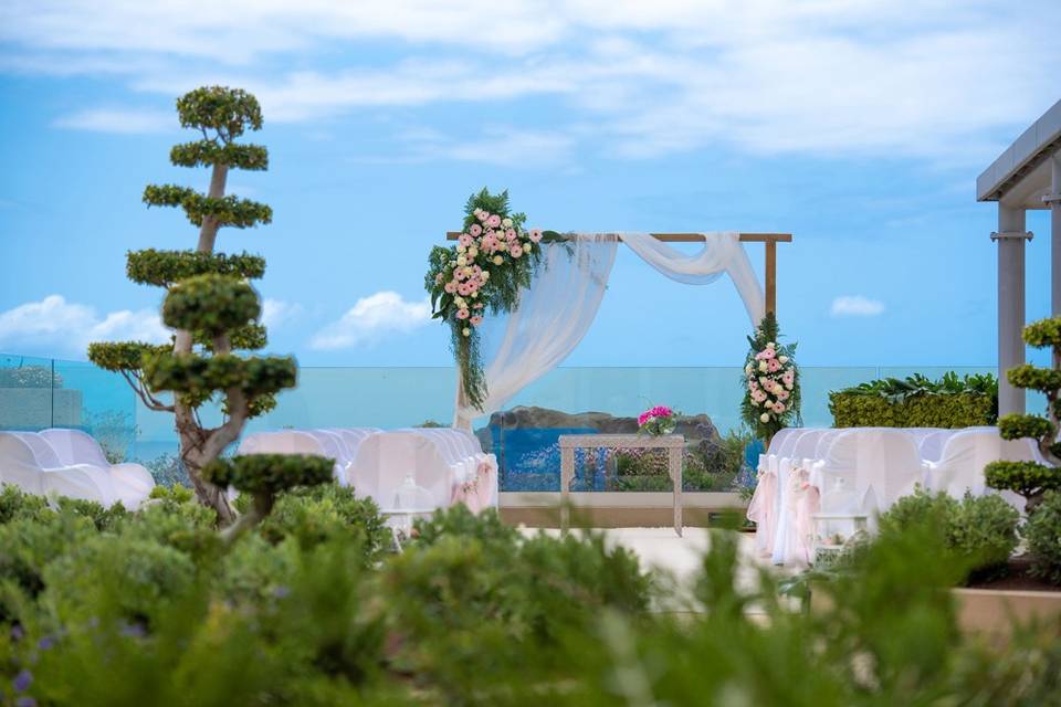 Ceremonia en Jardín Japonés