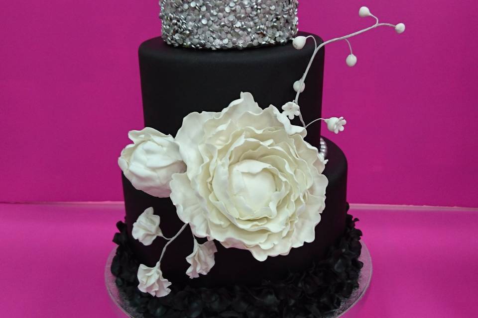 Tarta boda negra