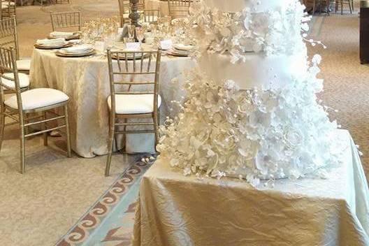 Tarta de boda de flores