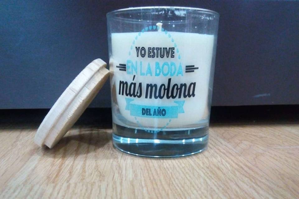 Velas molonas como detalle