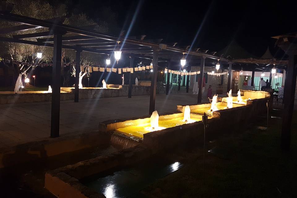 Jardín Finca El Bosque noche