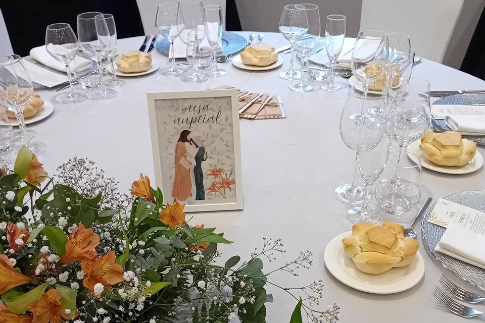 Detalle mesa nupcial