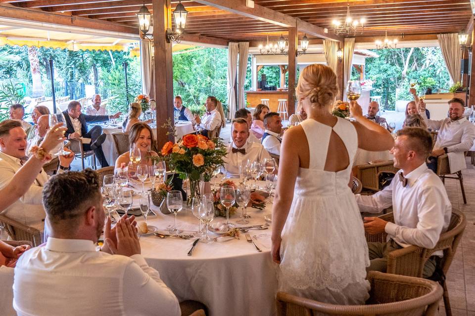Banquete en terraza