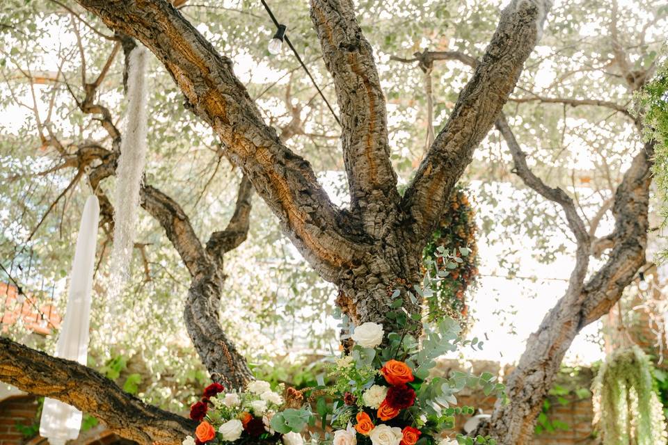 Decoración con flores naturales