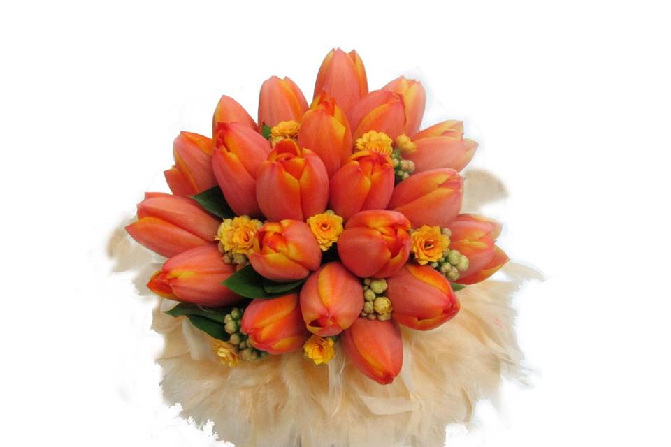 Ramo de novia de tulipanes