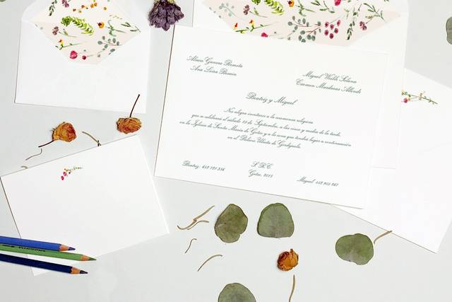 Papelería de boda Umbe
