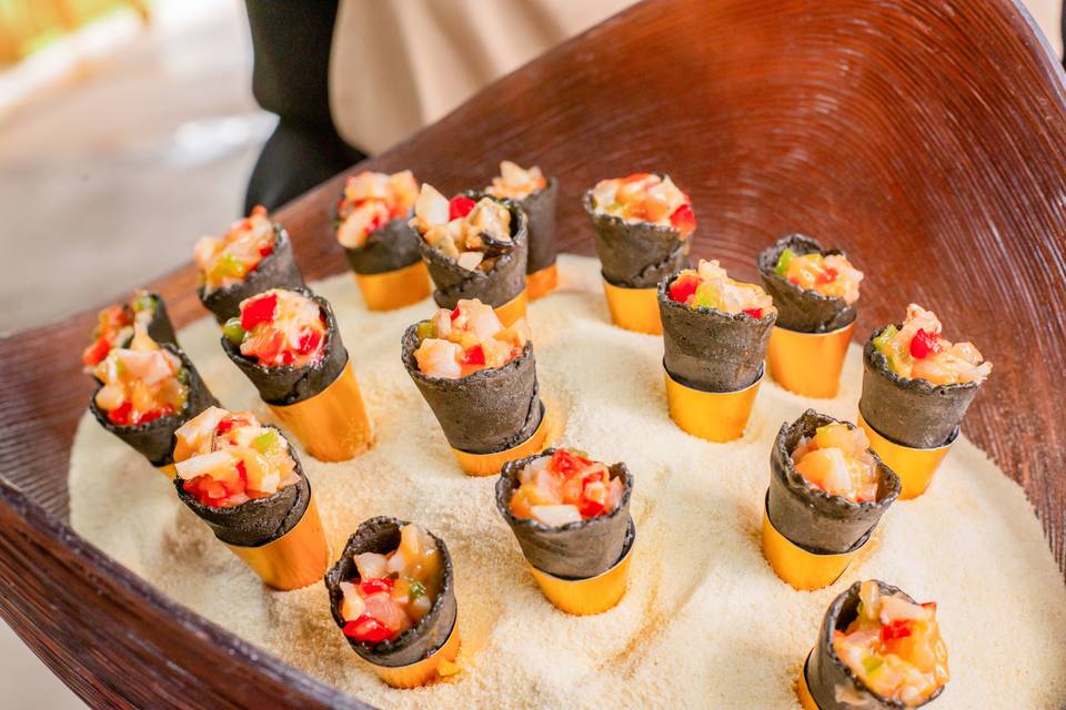 Bandeja de catering redonda