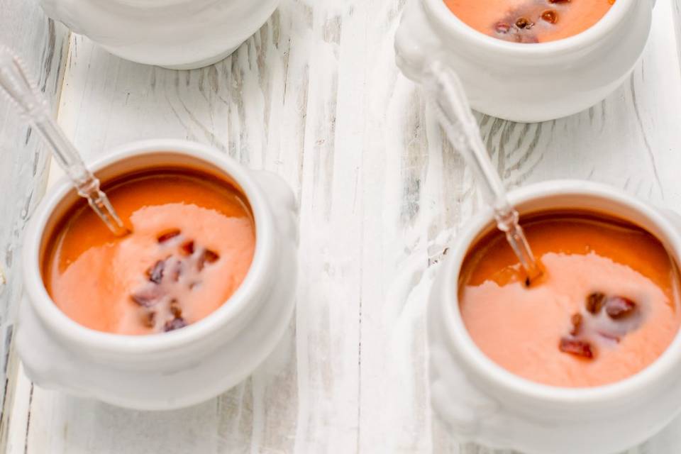 Chupitos de sopa aperitivos