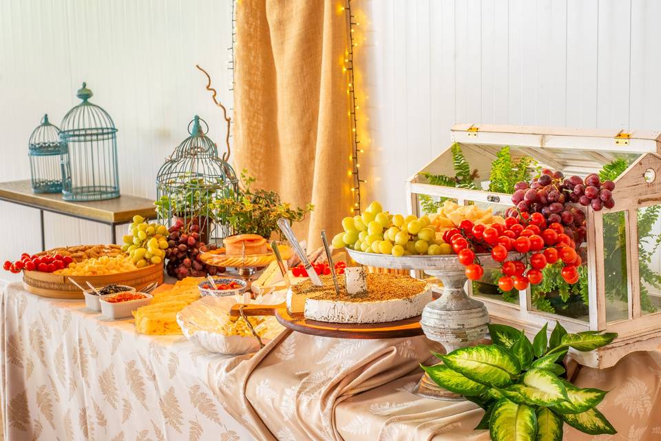 Decoración de estación de comida